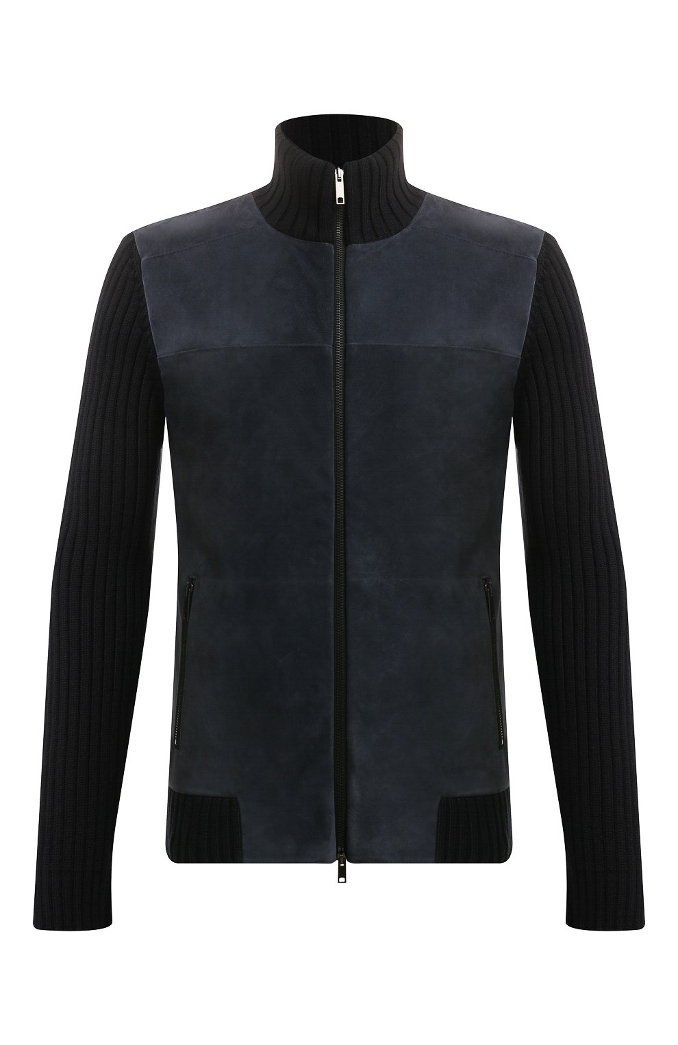 Комбинированный кардиган DANIELE FIESOLI темно-синего цвета по цене 63400 руб., арт. DF0136, фото 1 Комбинированный кардиган DANIELE FIESOLI, арт. DF0136, фото 1