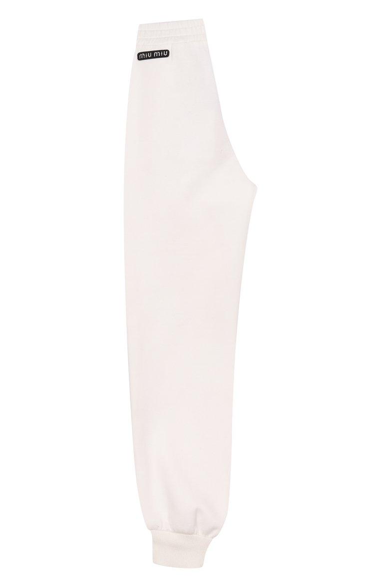 Джоггеры с отделкой стразами MIU MIU, арт. MJP181-1RX9-F0009, фото 2