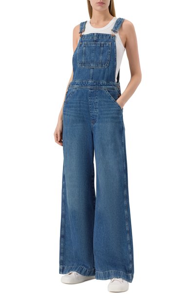 Джинсовый комбинезон dungarees 7 FOR ALL MANKIND синего цвета по цене 35100 руб., арт. 7U022555JSE, фото 3 Джинсовый комбинезон dungarees 7 FOR ALL MANKIND, арт. 7U022555JSE, фото 3