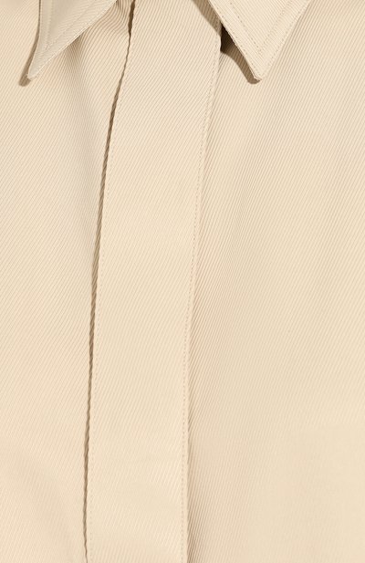 Рубашка из вискозы VICTORIA BECKHAM бежевого цвета по цене 55400 руб., арт. SH SLM 11013A, фото 5 Рубашка из вискозы VICTORIA BECKHAM, арт. SH SLM 11013A, фото 5