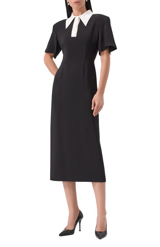 Платье из вискозы ROWEN ROSE DRS_RR271_L Чёрный  DRS_RR271_L Фото 3