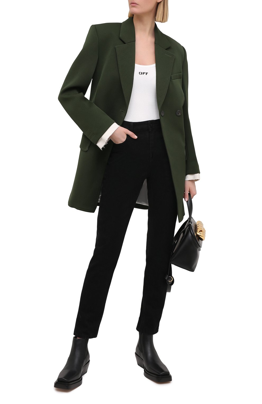 Хлопковое боди OFF-WHITE, арт. 0WDD026R21FAB001, фото 2