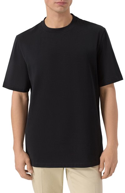 Хлопковая футболка BRUNELLO CUCINELLI черного цвета по цене 59950 руб., арт. M0B131308W, фото 3 Хлопковая футболка BRUNELLO CUCINELLI, арт. M0B131308W, фото 3