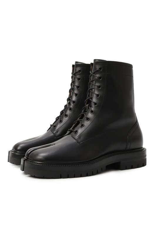 Кожаные ботинки Tabi Maison Margiela S39WU0225/P3292 Чёрный S39WU0225/P3292