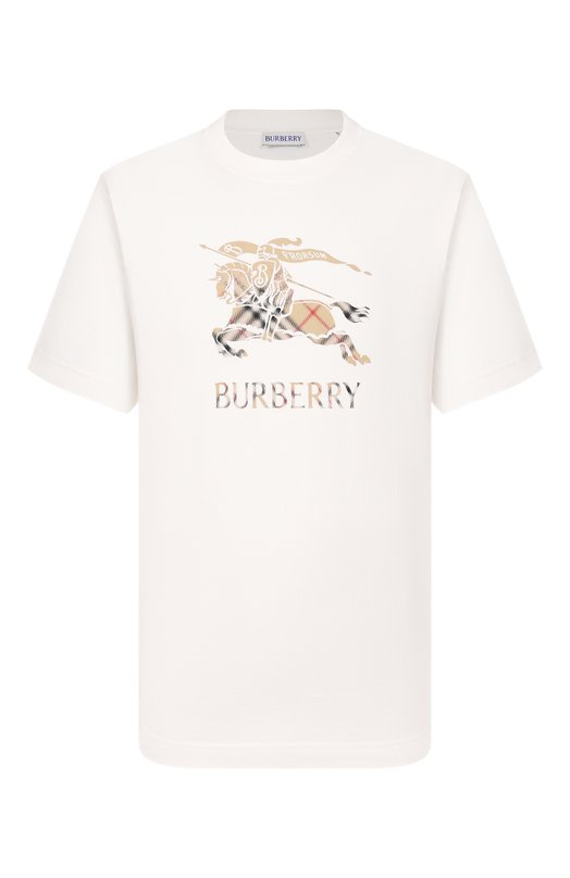 Хлопковая футболка Burberry 8119014 Белый 8119014