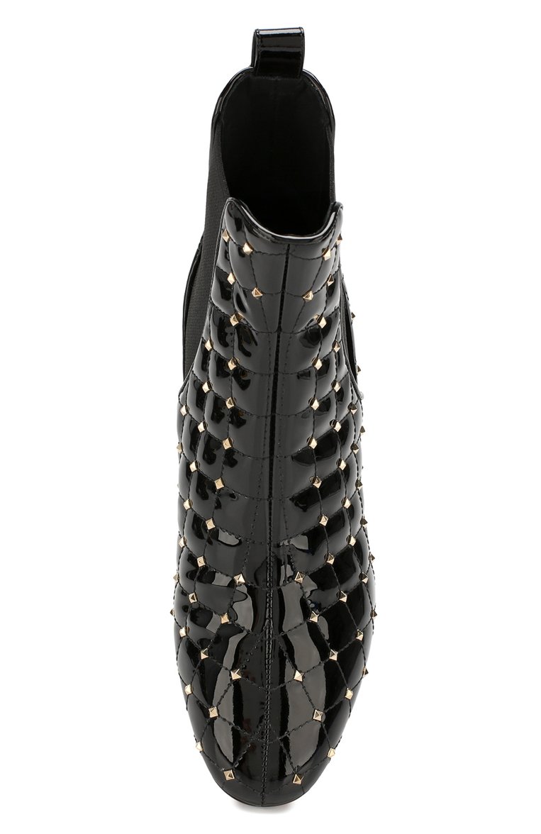 Женские кожаные ботильоны rockstud spike VALENTINO черного цвета, арт. SW2S0Q13/HNQ | Фото 5 (Подошва: Плоская; Статус проверки: Проверено, Проверена категория; Каблук высота: Низкий; Каблук тип: Устойчивый; Материал внутренний: Натуральная кожа; Материал утеплителя: Без утеплителя; Материал сплава: Проставлено, Проверено; Драгоценные камни: Проставлено; Материал внешний: Натуральная кожа; Длина стельки: 23,3, 23,6, 24,0, 24,3, 24,6, 25,0, 25,3, 25,6, 26,0, 26,3)