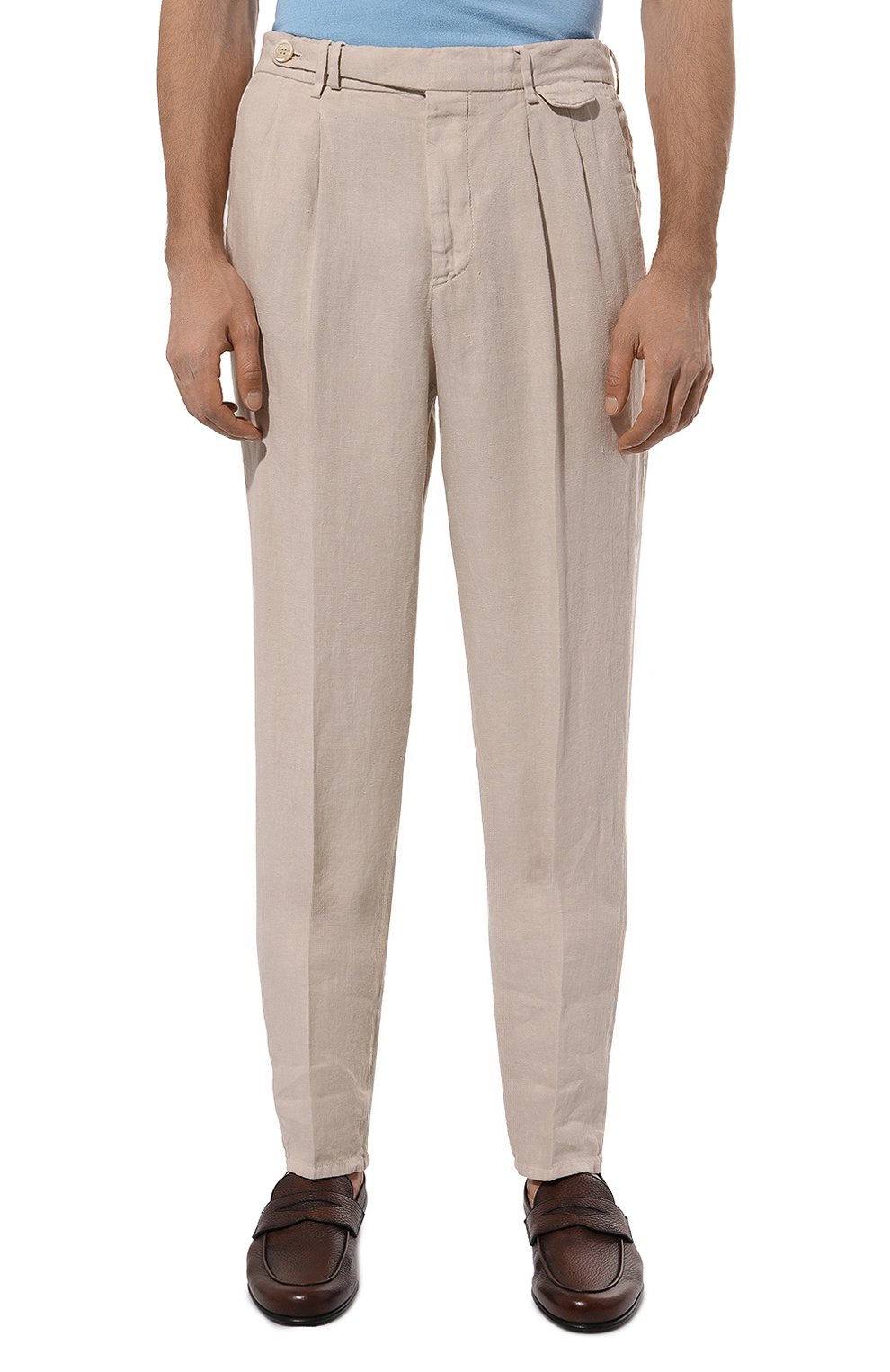 Льняные брюки BRUNELLO CUCINELLI бежевого цвета по цене 91950 руб., арт. M243DB2260, фото 3 Льняные брюки BRUNELLO CUCINELLI, арт. M243DB2260, фото 3