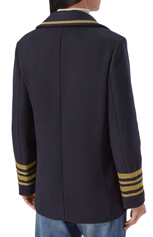 Шерстяное полупальто The Kooples FMAN31012K Синий  FMAN31012K Фото 4