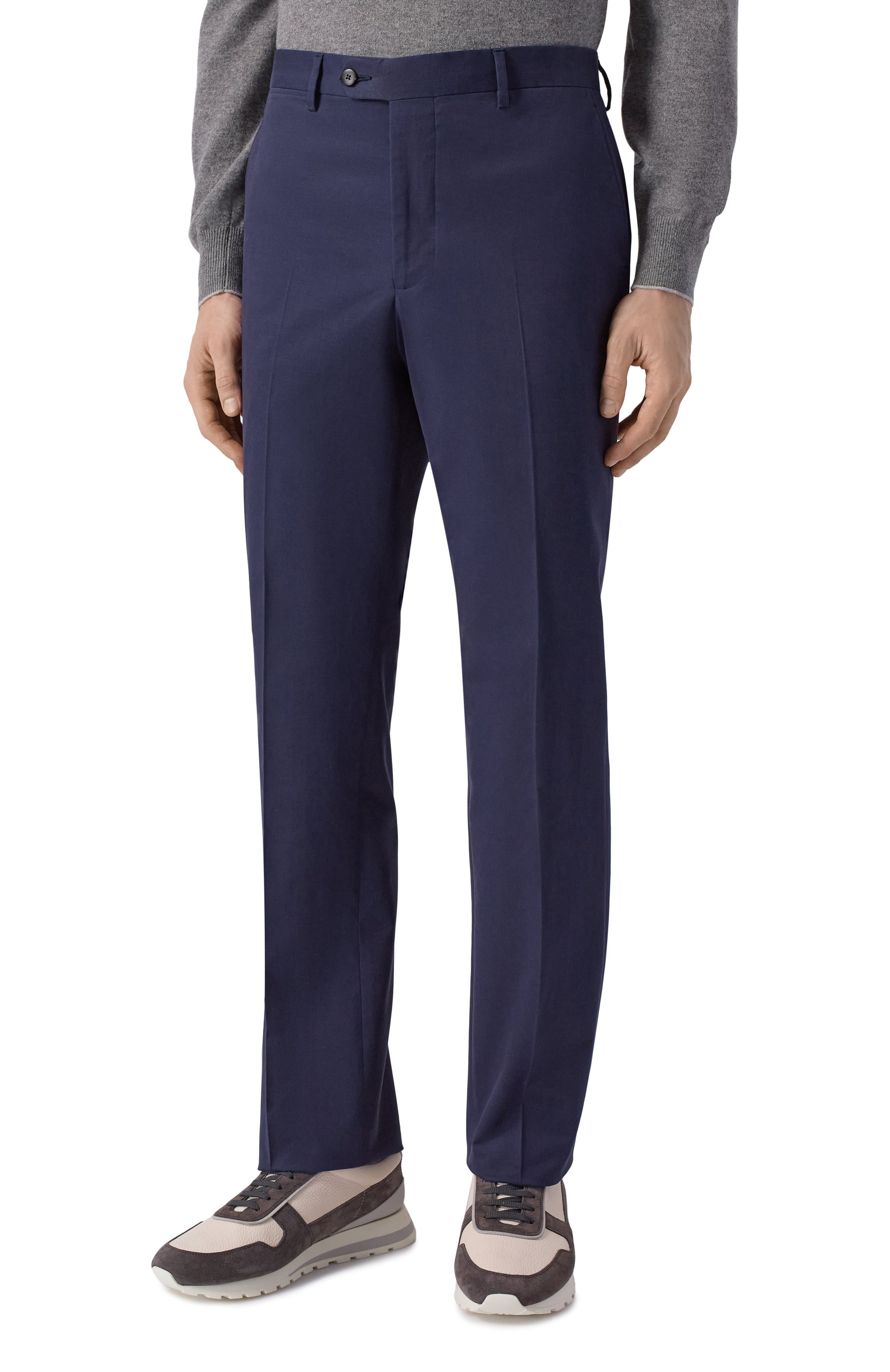 Хлопковые брюки MVST темно-синего цвета по цене 92300 руб., арт. M25.1MM.T411/531, фото 3 Хлопковые брюки MVST, арт. M25.1MM.T411/531, фото 3