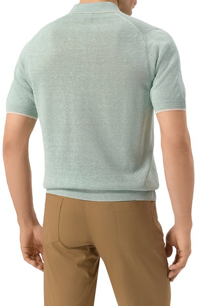 Поло изо льна и хлопка FEDELI, арт. 8UE05822, фото 4