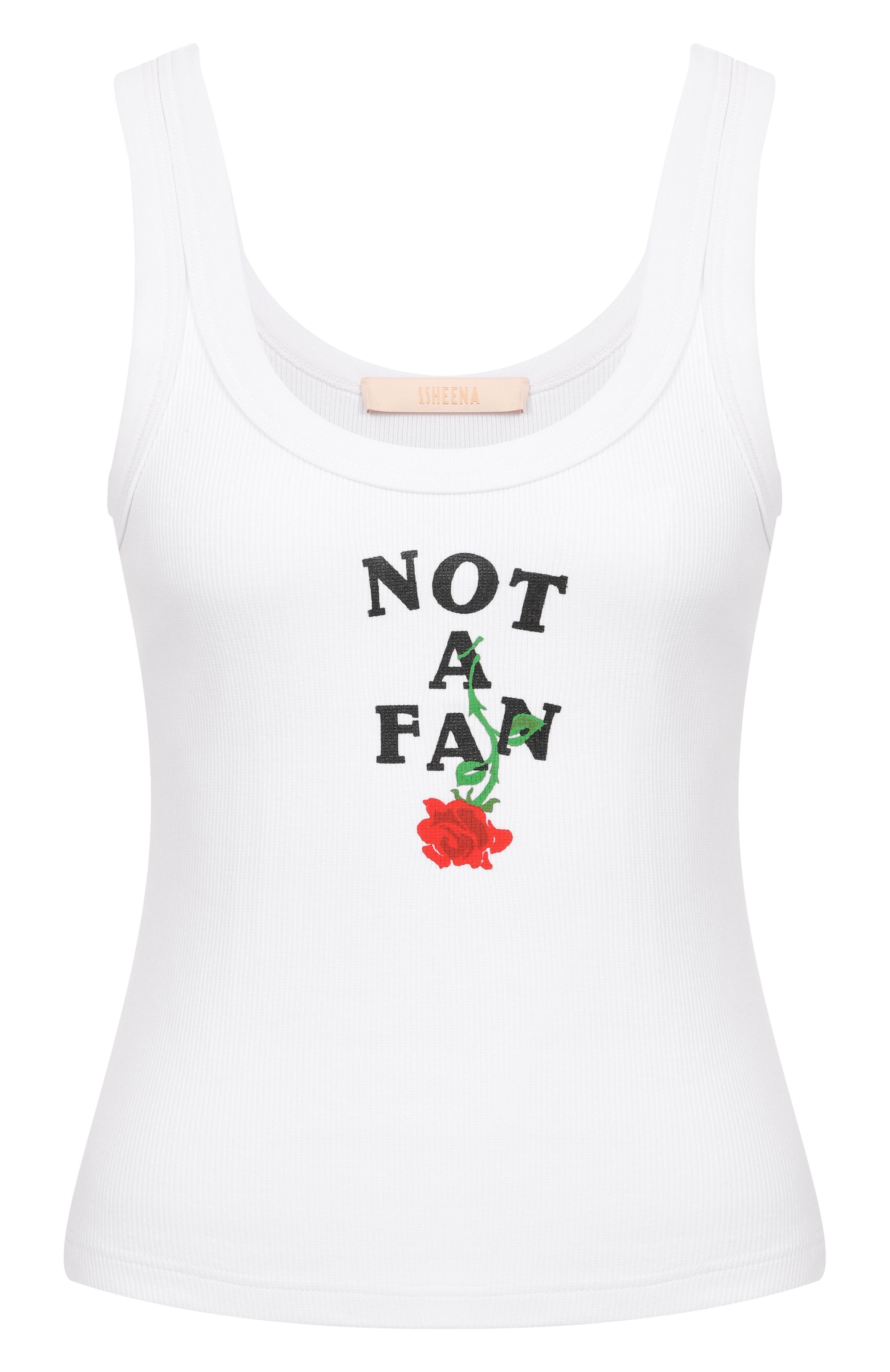 Хлопковая майка SSHEENA, арт. 25SSTAMARA TS25010/WHITE, фото 1