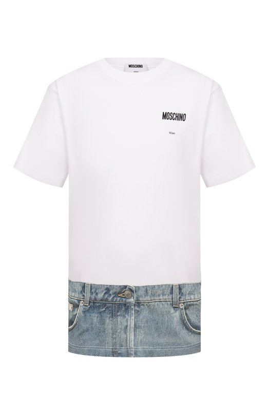 Хлопковая футболка Moschino A0704/0241 Белый A0704/0241