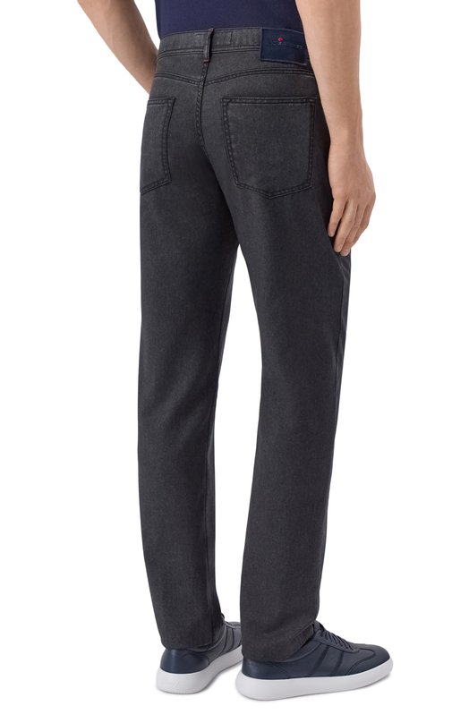 Шерстяные брюки Kiton UPNJSK0615H Чёрный  UPNJSK0615H Фото 4