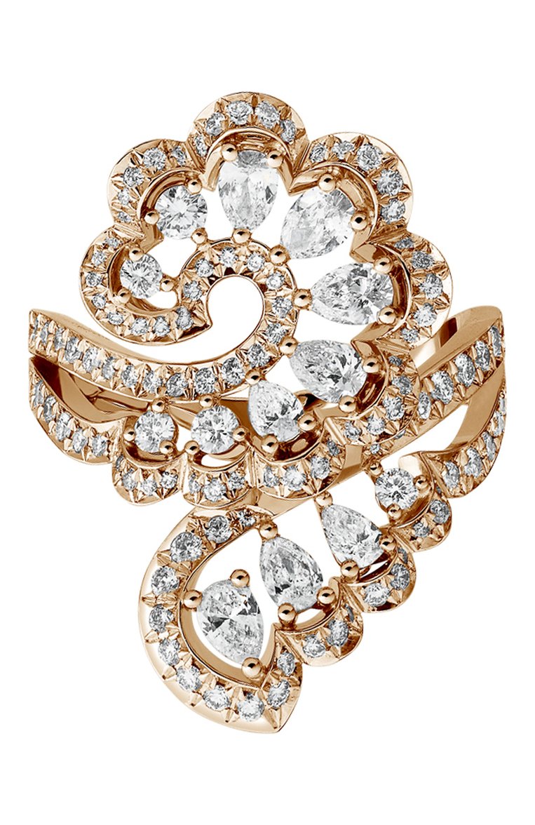 Женские кольцо CHOPARD бесцветного цвета, арт. 828349-5010 | Фото 2 (Материал сплава: Розовое золото; Нос: Не проставлено; Региональные ограничения белый список (Axapta Mercury): Не проставлено)
