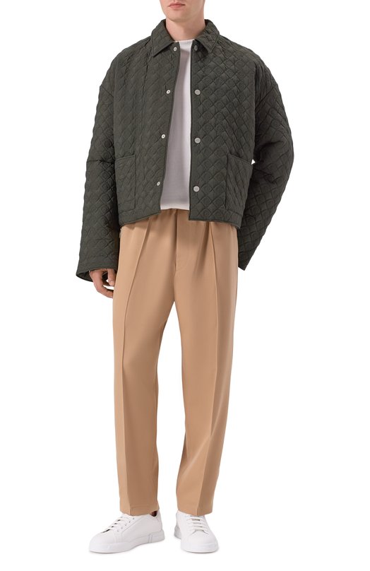 Шерстяные брюки Jil Sander J21KA0012-J40002 Бежевый  J21KA0012-J40002 Фото 2