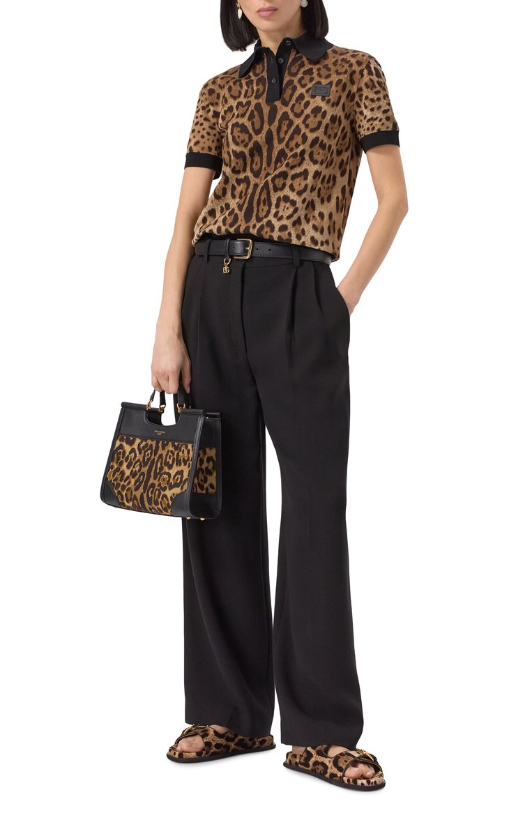 Женские комбинированные шлепанцы DOLCE & GABBANA леопардового цвета, арт. CQ0632/A6L97 | Фото 2 (Материал внешний: Текстиль, Натуральная кожа; Подошва: Плоская; Материал внутренний: Натуральная кожа; Размерность: Идёт в размер; Автоматизация ТО: Проставлено; Автоматизация состава: Проставлено)