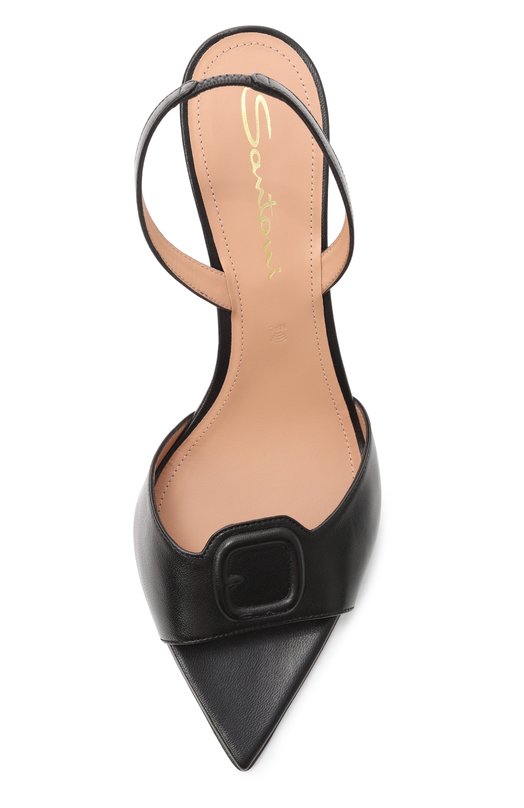 Кожаные босоножки Santoni WHEG71686HA2NKED Чёрный  WHEG71686HA2NKED Фото 6