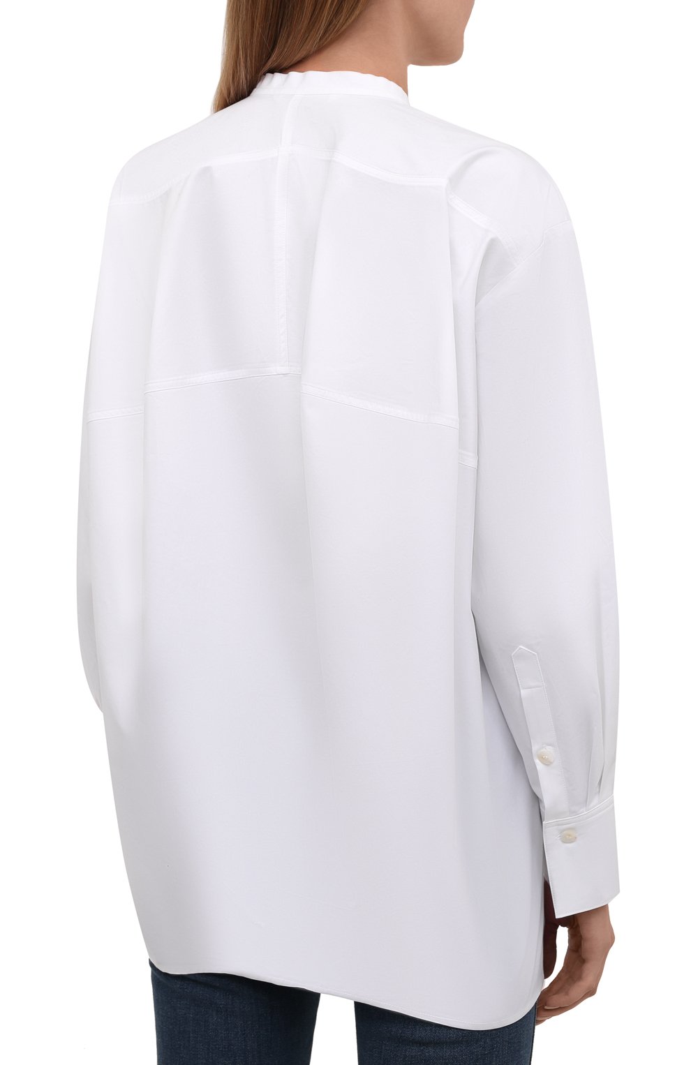 Хлопковая рубашка LOW CLASSIC белого цвета по цене 31050 руб., арт. L0W21FW_SH02WH, фото 4 Хлопковая рубашка LOW CLASSIC, арт. L0W21FW_SH02WH, фото 4
