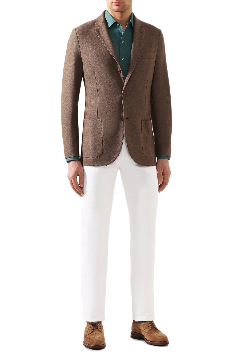 Пиджак из шелка и кашемира LORO PIANA коричневого цвета по цене 299500 руб., арт. FAI2572, фото 2 Пиджак из шелка и кашемира LORO PIANA, арт. FAI2572, фото 2