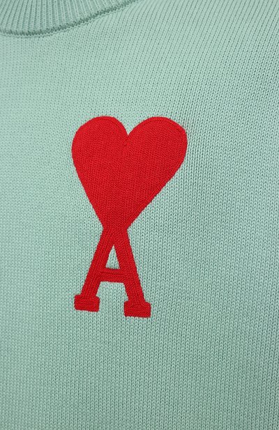 Свитер из хлопка и шерсти AMI, арт. E21HK009.016, фото 5