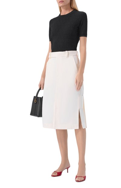 Женский пуловер из хлопка и вискозы FENDI, арт. FZXD57 AUZR F0GME
