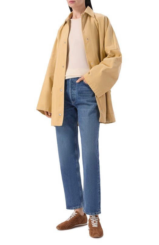 Замшевые кроссовки TOTEME 262-WAS0324-LE0027-362 Коричневый  262-WAS0324-LE0027-362 Фото 3