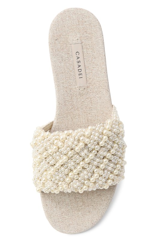 Шлепанцы Pearlsway Casadei 1M479J0101/C2786 Кремовый  1M479J0101/C2786 Фото 6