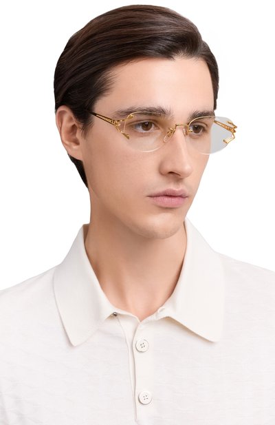 Солнцезащитные очки VINTAGE FRAMES светло-серого цвета по цене 53900 руб., арт. BR0ADWAY YELL0W G0LD/FLASH G0LD, фото 2 Солнцезащитные очки VINTAGE FRAMES, арт. BR0ADWAY YELL0W G0LD/FLASH G0LD, фото 2