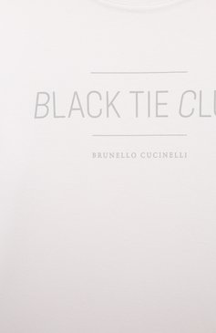 Детская хлопковая футболка BRUNELLO CUCINELLI белого цвета, арт. B0B13S153A | Фото 3 (Материал сплава: Проставлено; Рукава: Короткие; Драгоценные камни: Проставлено; Материал внешний: Хлопок; Мальчики Кросс-КТ: Футболка-одежда; Мальчики-школьная форма: Футболки; Ростовка одежда: 4 года | 104 см, 6 лет | 116 см)