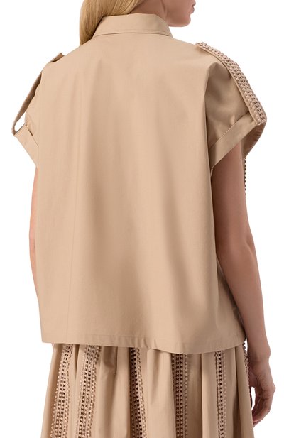 Хлопковая рубашка ELIE SAAB, арт. SH092NS25/P0009, фото 4