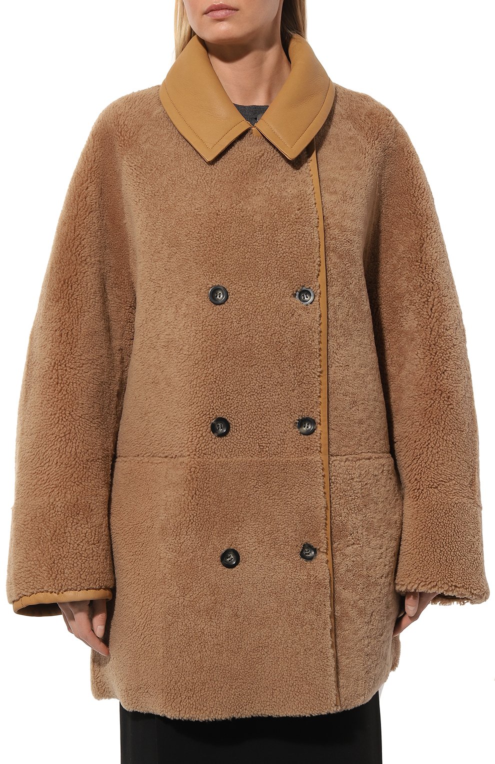 Двусторонняя дубленка из овчины LUDA NIKISHINA, арт. FC/ELLE/np-kr/beige, фото 6