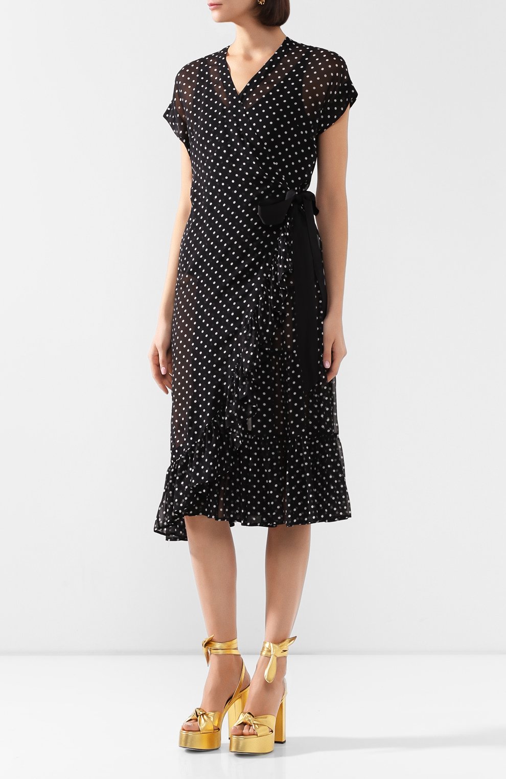 Шелковое платье DRIES VAN NOTEN черного цвета по цене 110500 руб., арт. 201-11045-9410, фото 3 Шелковое платье DRIES VAN NOTEN, арт. 201-11045-9410, фото 3