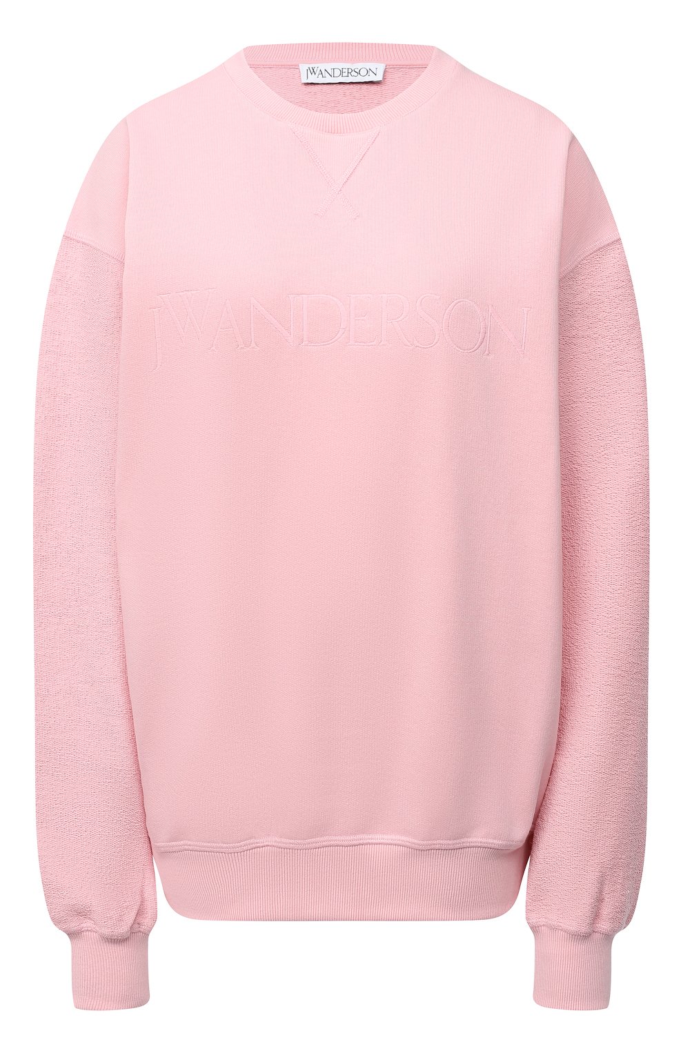 Хлопковый свитшот JW ANDERSON розового цвета по цене 19250 руб., арт. JE0119 PG0247, фото 1 Хлопковый свитшот JW ANDERSON, арт. JE0119 PG0247, фото 1