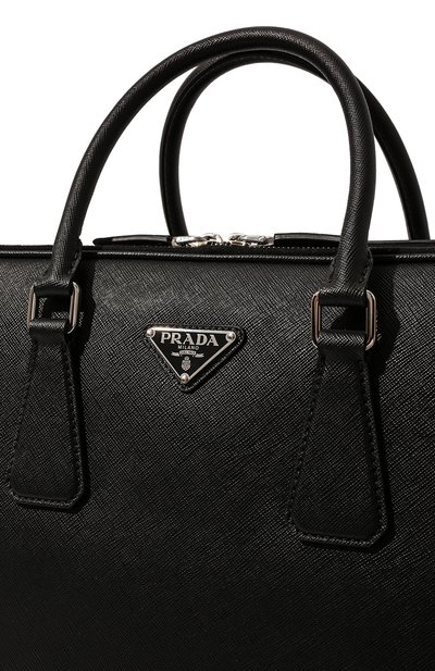 Кожаная сумка для ноутбука PRADA черного цвета по цене 475000 руб., арт. 2VE010-9Z2-F0002-OOO, фото 3 Кожаная сумка для ноутбука PRADA, арт. 2VE010-9Z2-F0002-OOO, фото 3