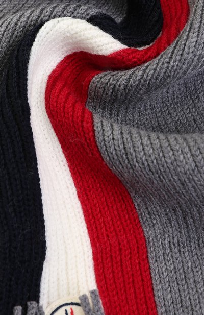 Шерстяной вязаный шарф с бахромой MONCLER, арт. C2-091-00026-00-02292, фото 2