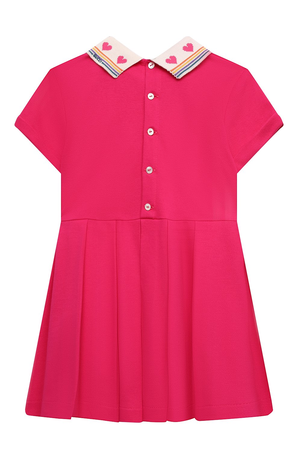 Хлопковое платье GUCCI фуксия цвета по цене 33650 руб., арт. 662928/XJDM6, фото 2 Хлопковое платье GUCCI, арт. 662928/XJDM6, фото 2