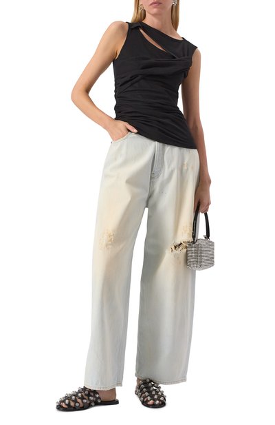 Джинсы ACNE STUDIOS светло-голубого цвета по цене 84200 руб., арт. ACNE STUDI0S 2023F FN SH0REBREAK/A00518, фото 2 Джинсы ACNE STUDIOS, арт. ACNE STUDI0S 2023F FN SH0REBREAK/A00518, фото 2