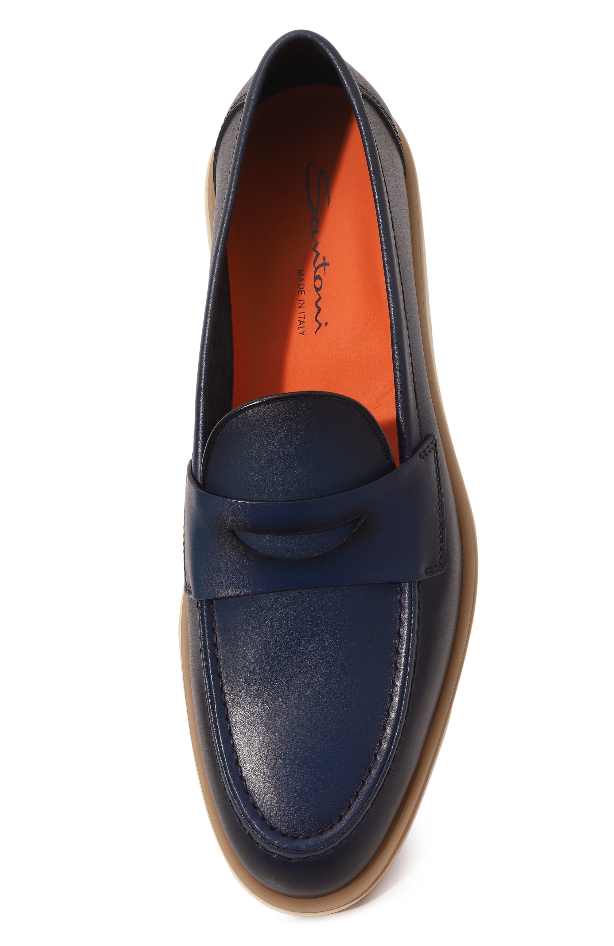 Кожаные пенни-лоферы detroit SANTONI, арт. MGDG18714TIFSSK7U46, фото 6