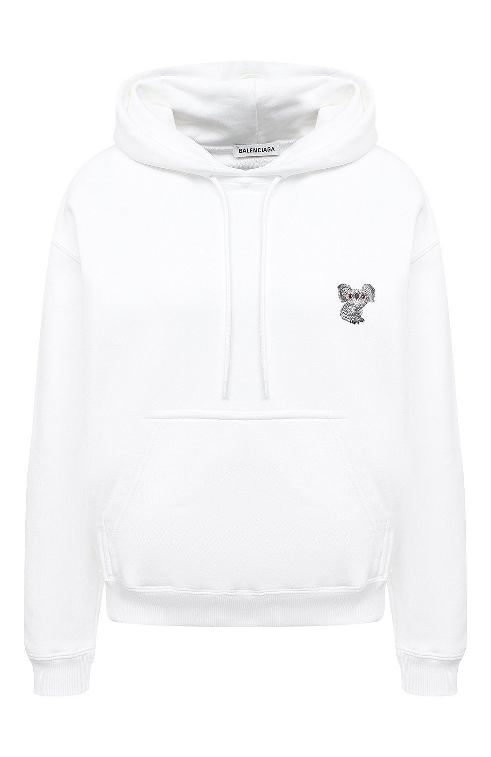 Хлопковое худи BALENCIAGA белого цвета по цене 59950 руб., арт. 612959/TIVD2, фото 1 Хлопковое худи BALENCIAGA, арт. 612959/TIVD2, фото 1