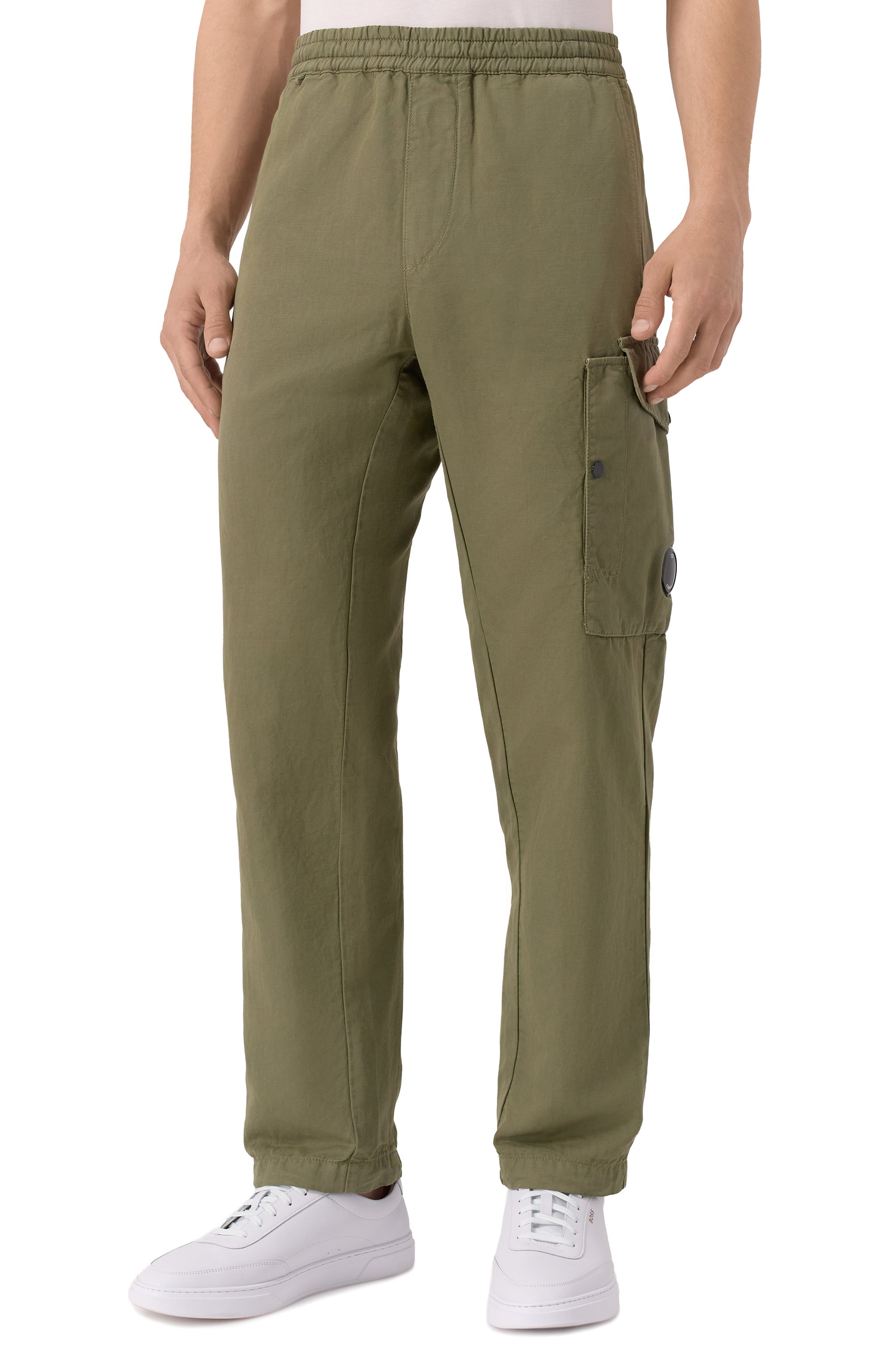 Брюки из хлопка и льна C.P. COMPANY, арт. 18CMPA062A006273G, фото 3