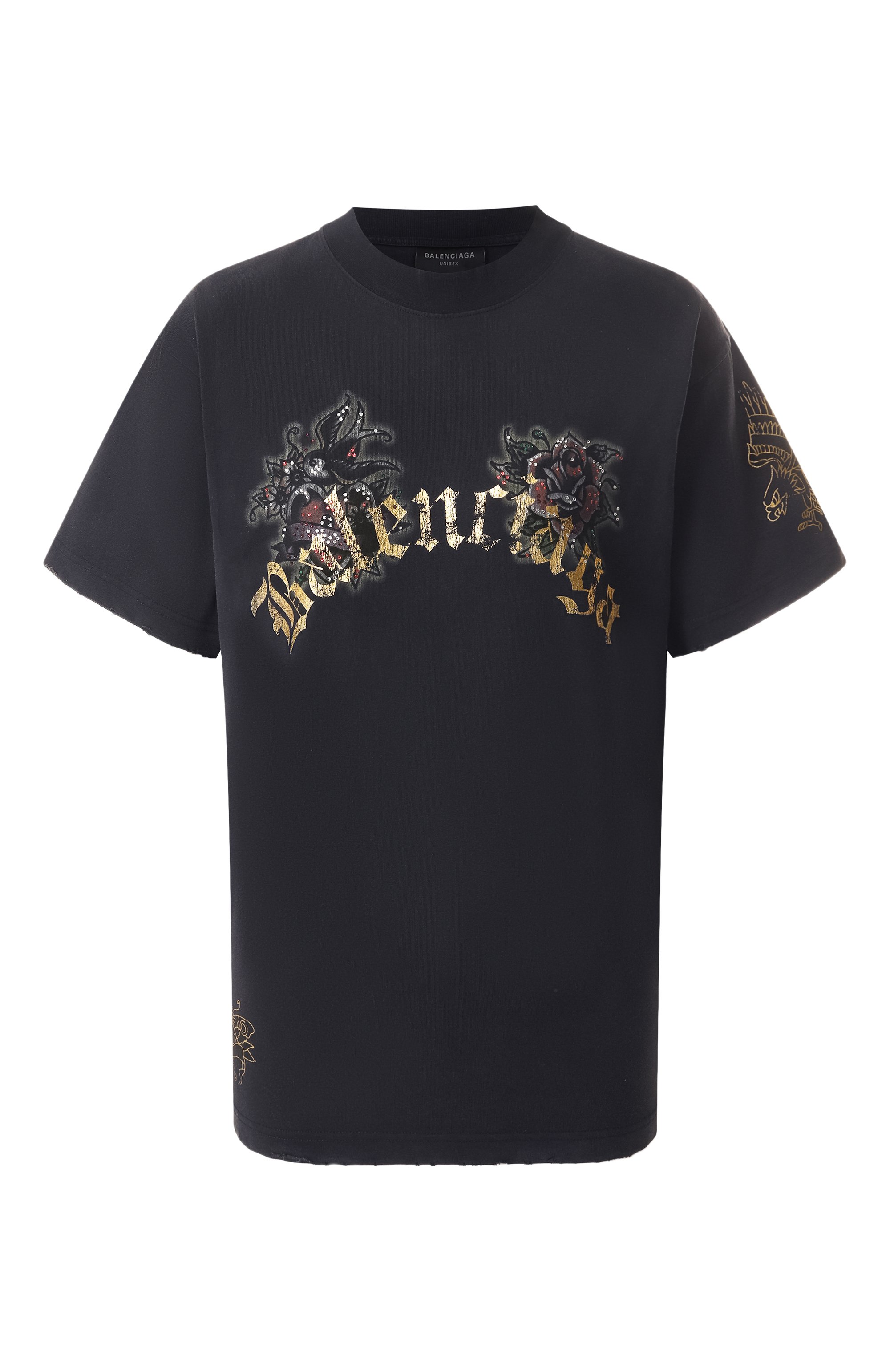 Хлопковая футболка BALENCIAGA, арт. 809122/TRVZ2, ф�ото 1