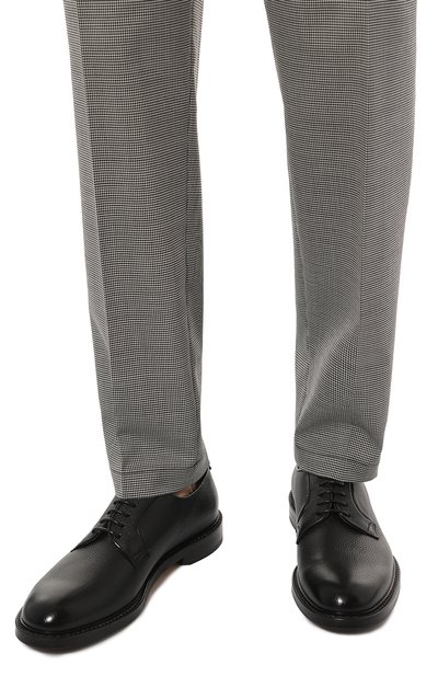 Кожаные дерби DOUCAL'S черного цвета по цене 52750 руб., арт. DU1385SIEWUF019N, фото 3 Кожаные дерби DOUCAL'S, арт. DU1385SIEWUF019N, фото 3