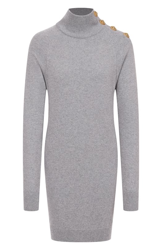 Платье из кашемира и шерсти Balmain FF0R9382/KI87 Серый FF0R9382/KI87