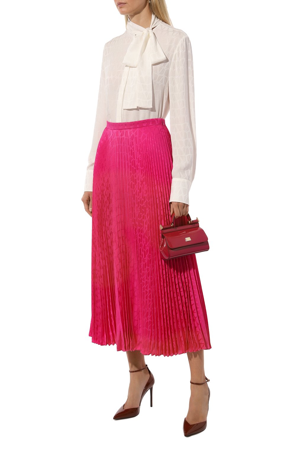 Шелковая юбка VALENTINO, арт. 3B3RAA907TK, фото 2