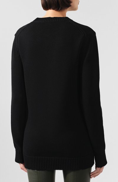Хлопковый пуловер GIVENCHY черно-белого цвета по цене 61400 руб., арт. BW907F4Z5B, фото 4 Хлопковый пуловер GIVENCHY, арт. BW907F4Z5B, фото 4