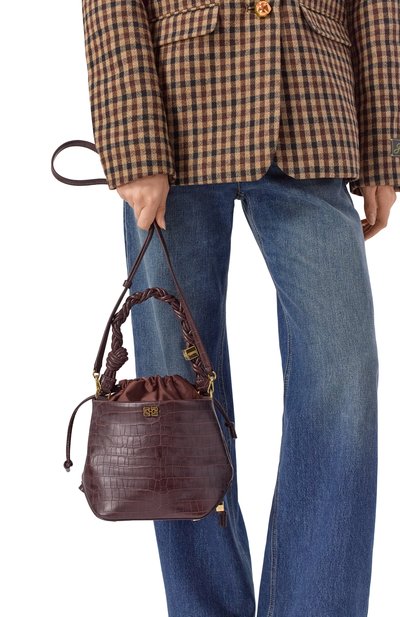 Сумка bou GANNI коричневого цвета по цене 59950 руб., арт. A6697, фото 2 Сумка bou GANNI, арт. A6697, фото 2