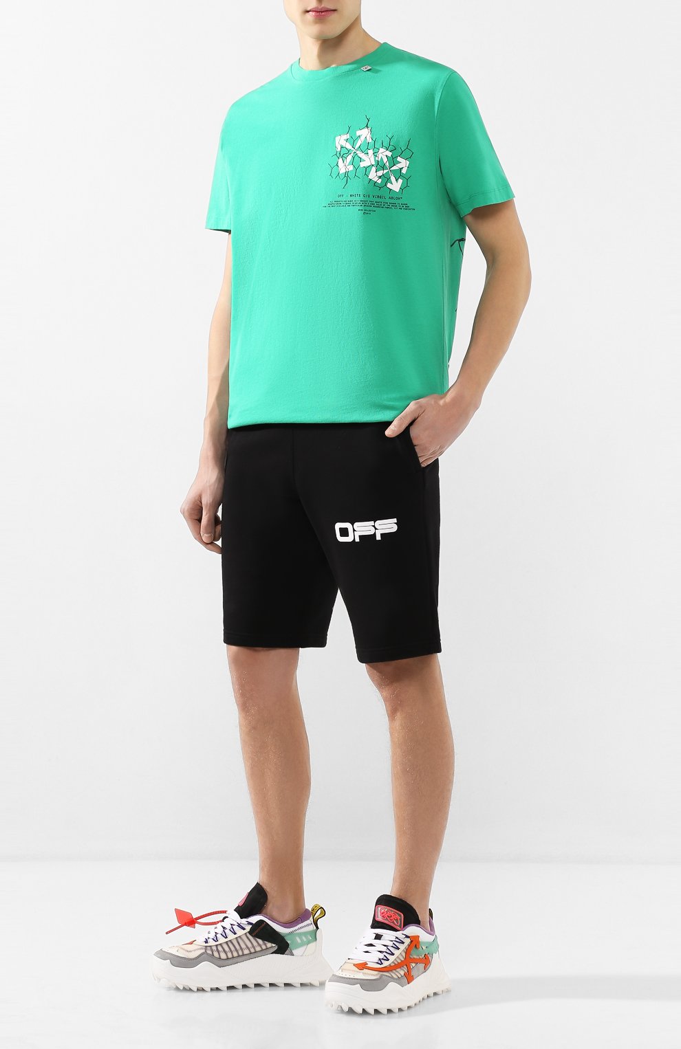 Хлопковые шорты OFF-WHITE, арт. 0MCI006S20E300031088, фото 2