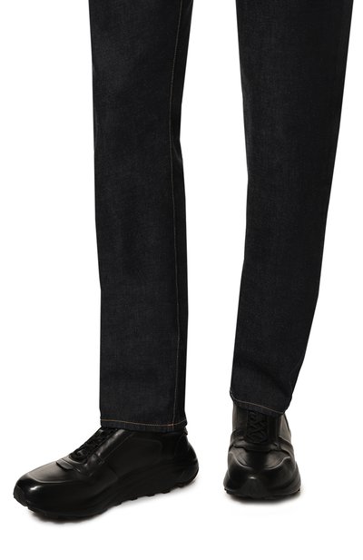 Кожаные кроссовки OFFICINE CREATIVE черного цвета по цене 57850 руб., арт. SPHYKE_LUX/001/BUTTER0 NAPPA, фото 3 Кожаные кроссовки OFFICINE CREATIVE, арт. SPHYKE_LUX/001/BUTTER0 NAPPA, фото 3