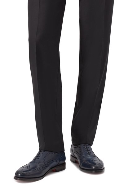 Кожаные оксфорды colin SANTONI темно-синего цвета по цене 94600 руб., арт. MCCG19047PD7SGFR, фото 3 Кожаные оксфорды colin SANTONI, арт. MCCG19047PD7SGFR, фото 3