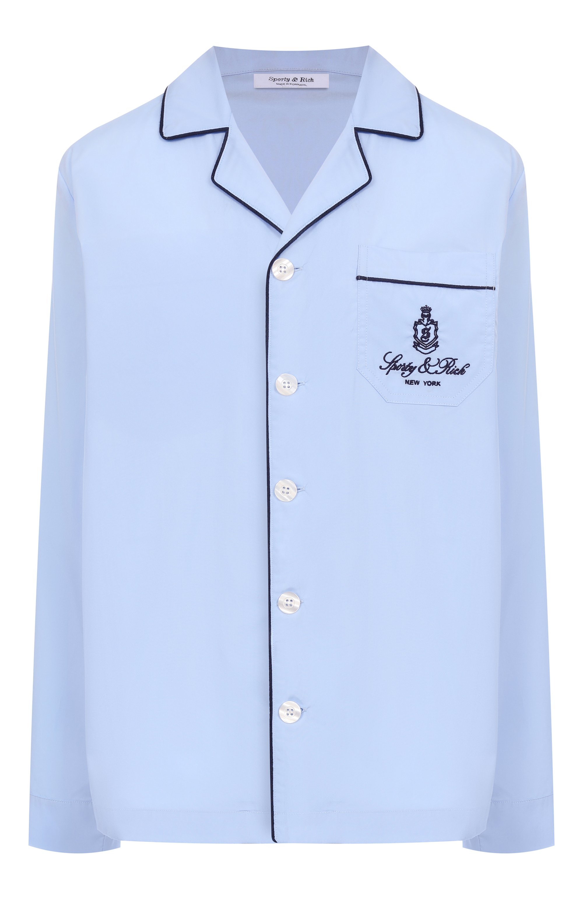 Хлопковая рубашка SPORTY AND RICH, арт. SI021602231BL90, фото 1